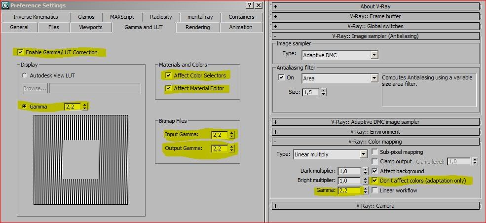 3dsMax+VRay+AfterEffectsでのリニアワークフロー設定  CGBeginner た 